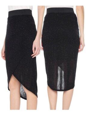 Splendid Stretch Jersey Gold Speckle Tulip Hem Skirt